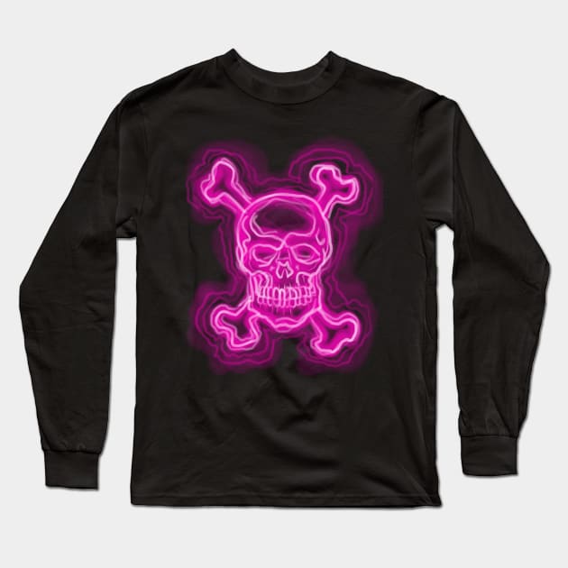 Neon skull! Long Sleeve T-Shirt by SBCUSTOMS 